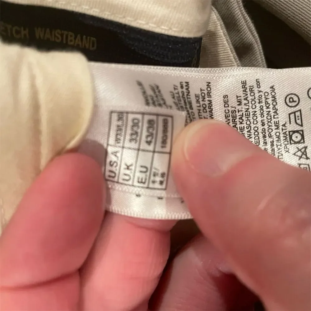 Brooks Brothers Men's Beige Chino Pants Size 33x30 Stretch Straight Leg - Picture 12 of 14